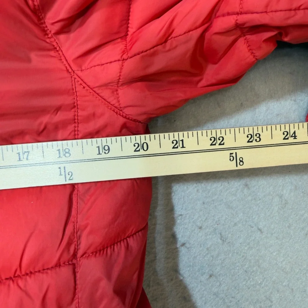 Spyder Puffer Jacket Boys XL‎ 18/20 Red Good Fleece Lined Hooded Quilted 1621
